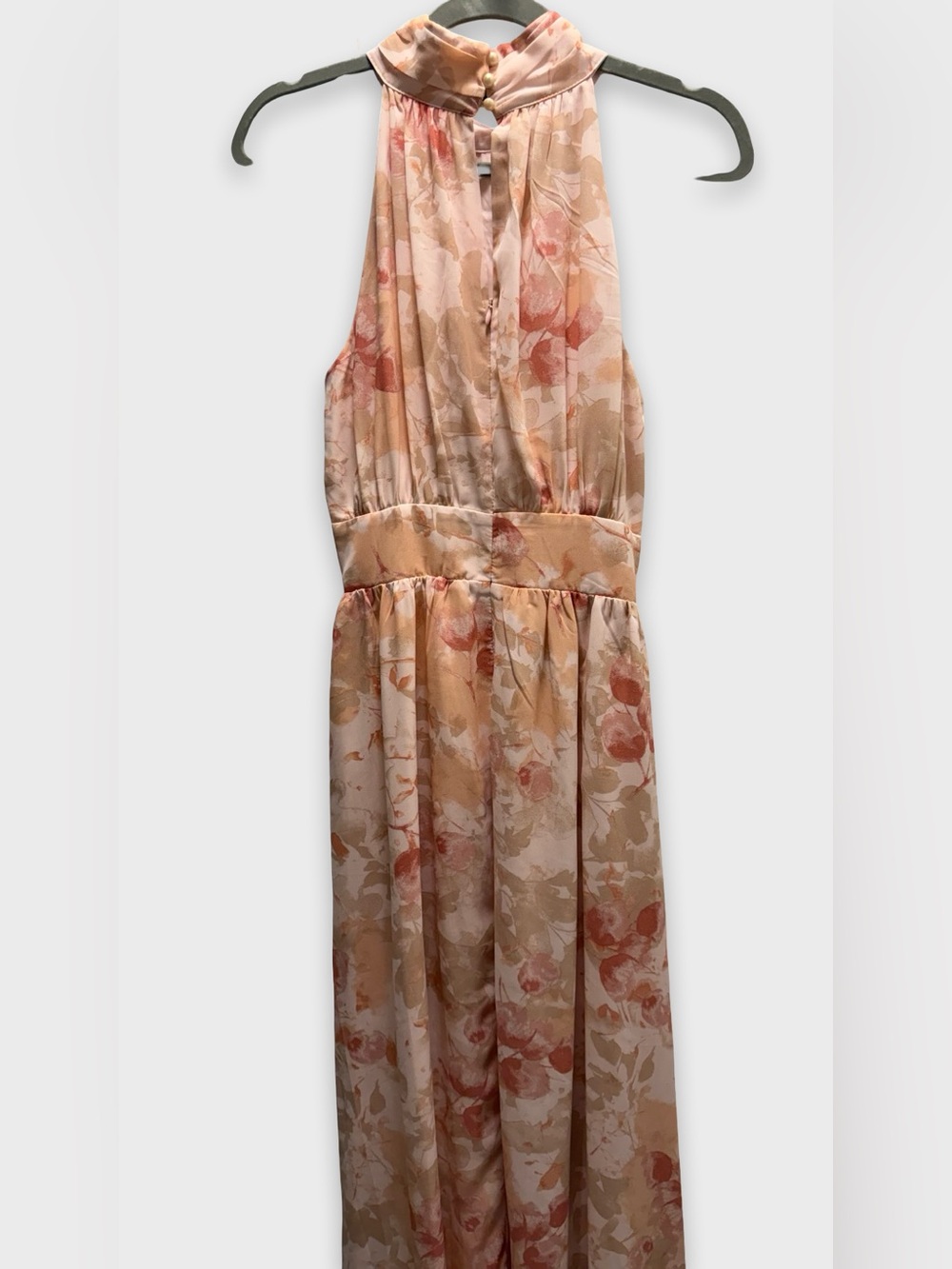 JJ’s House Pink Floral Halter Maxi Dress NWT Size M